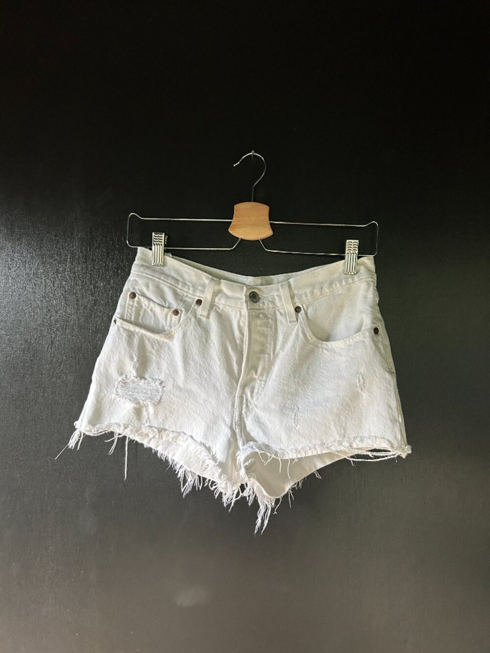 White Levi's Jean Shorts